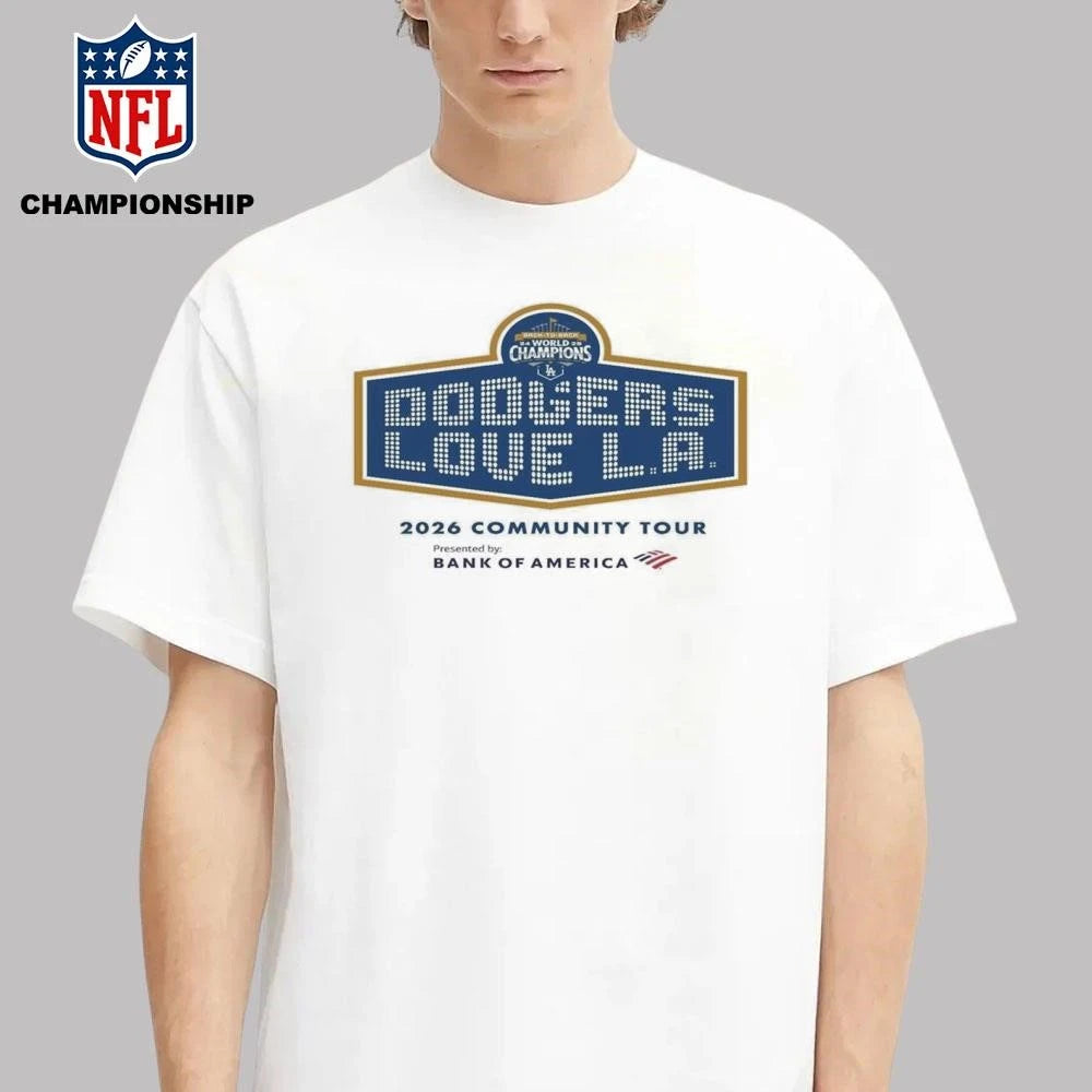 Los Angeles Dodgers Love LA Community Tour Shirt
