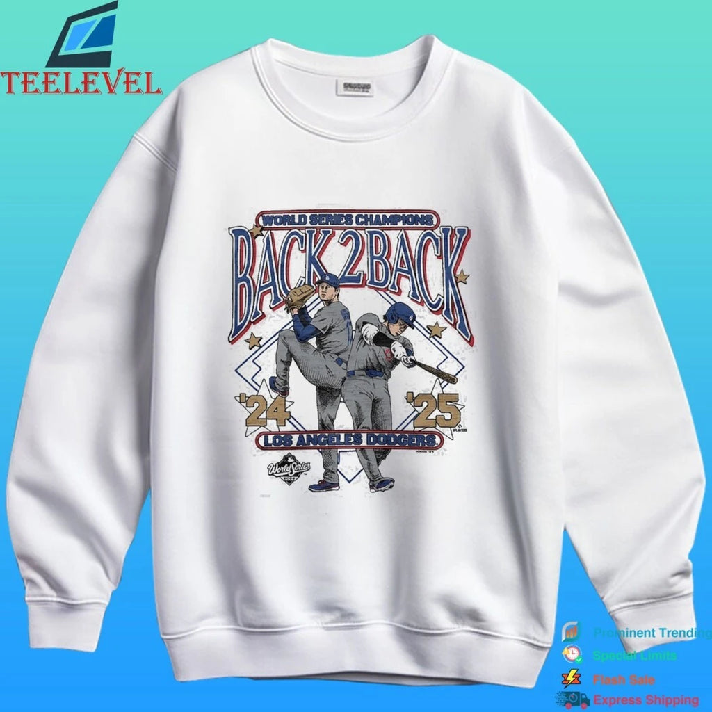Los Angeles Dodgers Shohei Ohtani Ash 2026 Gold Collection Back-to-back World Series Champions Shirt