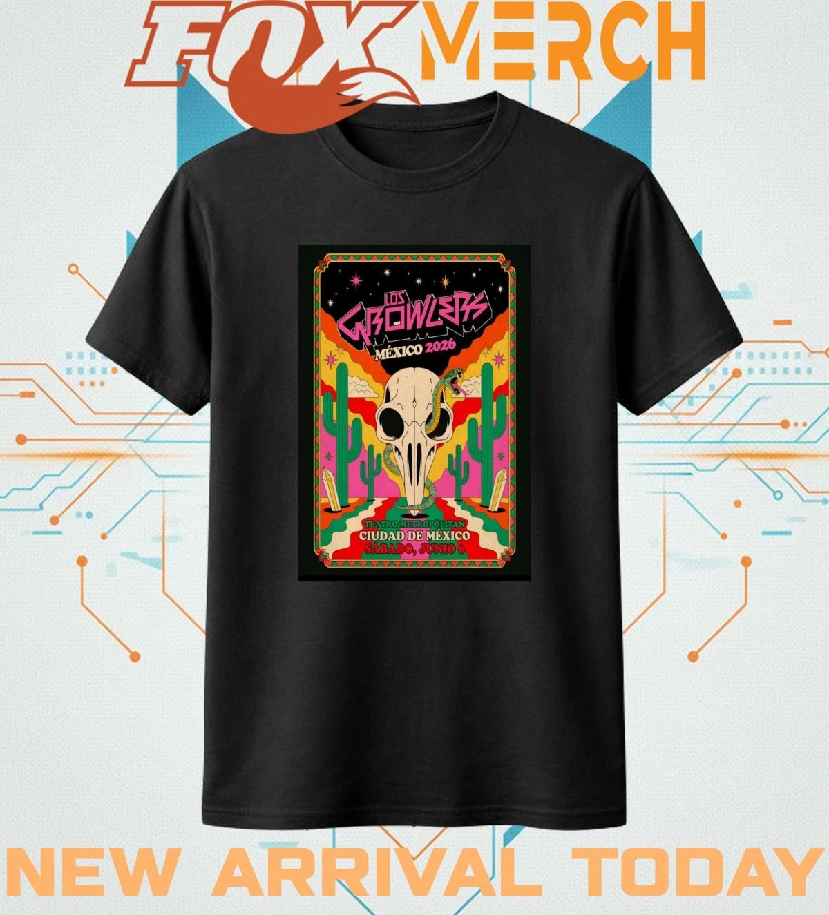 Los Growlers Mexico City June 6 2026 poster t-shirt