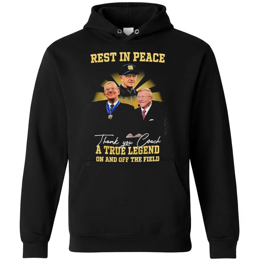 Lou Holtz Memorial Tribute Shirt 2026 Rest In Peace Coach Legend Shirt
