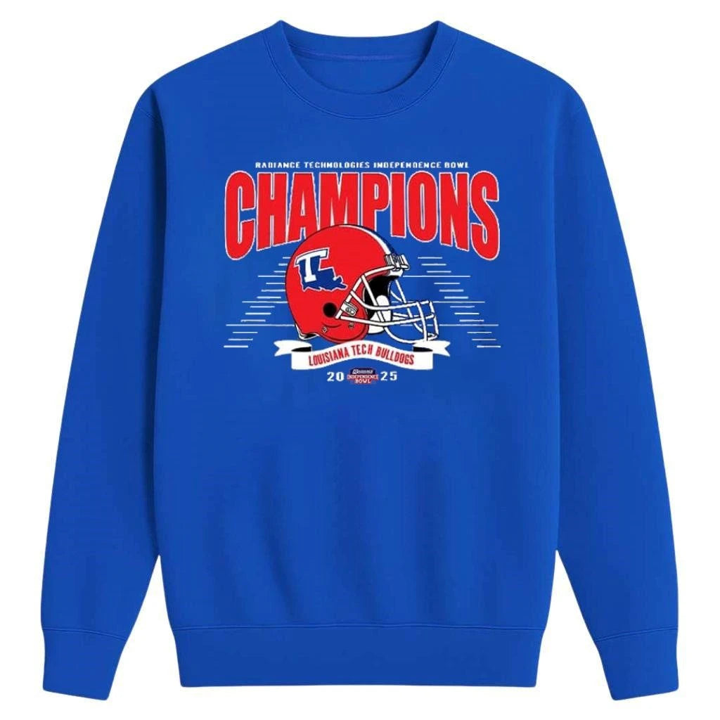 Louisiana Tech Bulldogs Football Claim Champions 2025 Radiance Technologies Independence Bowl Shirt