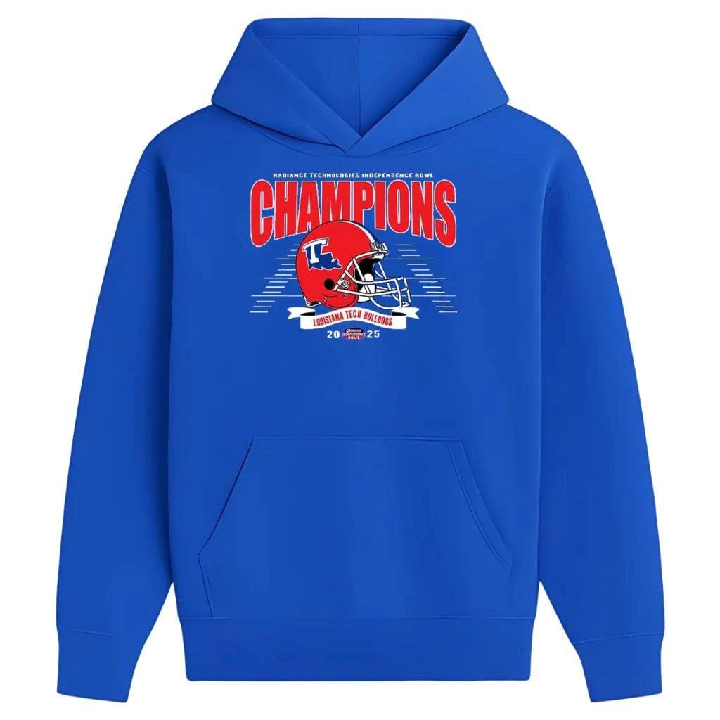 Louisiana Tech Bulldogs Football Claim Champions 2025 Radiance Technologies Independence Bowl Shirt