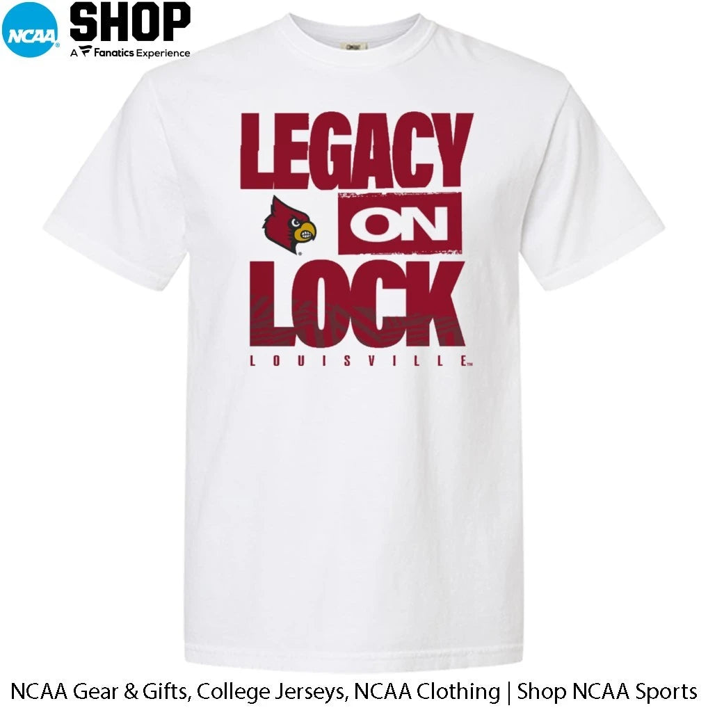 Louisville Cardinals 2026 Legacy On Lock On-Court March Madness T-Shirt