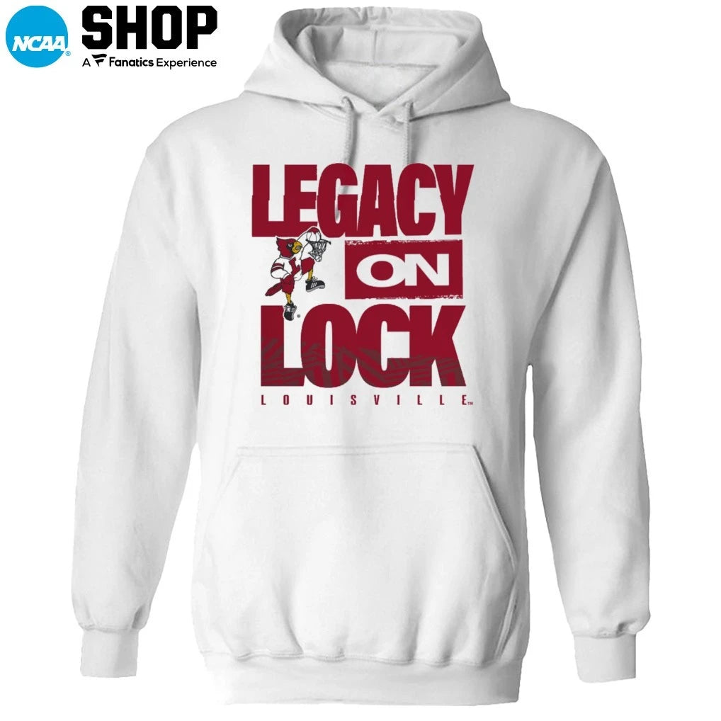 Louisville Cardinals Basketball 2026 Legacy On Lock On-Court March Madness T-Shirt