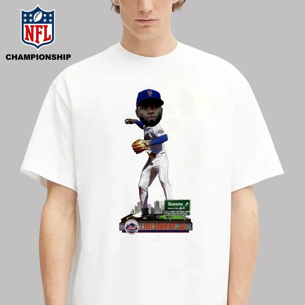 Luis Robert Jr New York Mets Next Stop caricature shirt