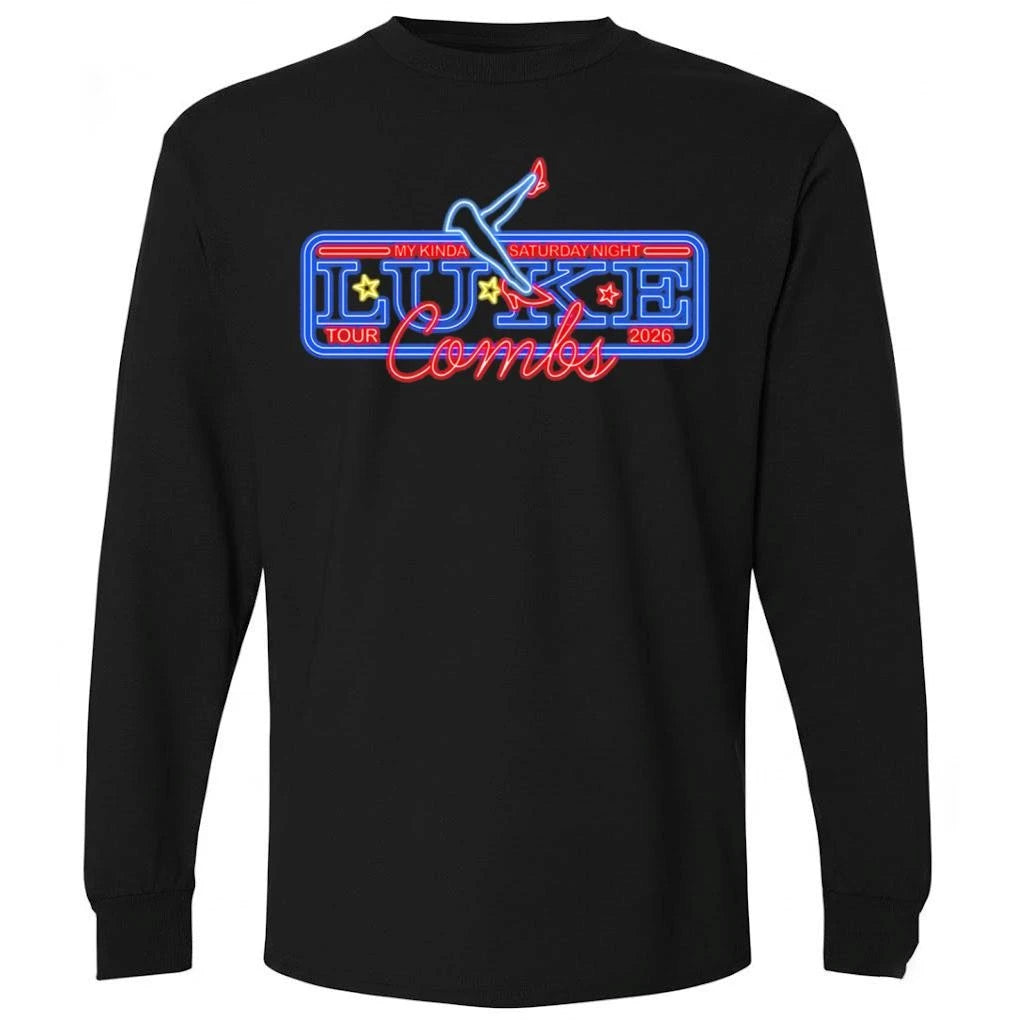 Luke Combs 2026 Tour Dates Neon Shirt