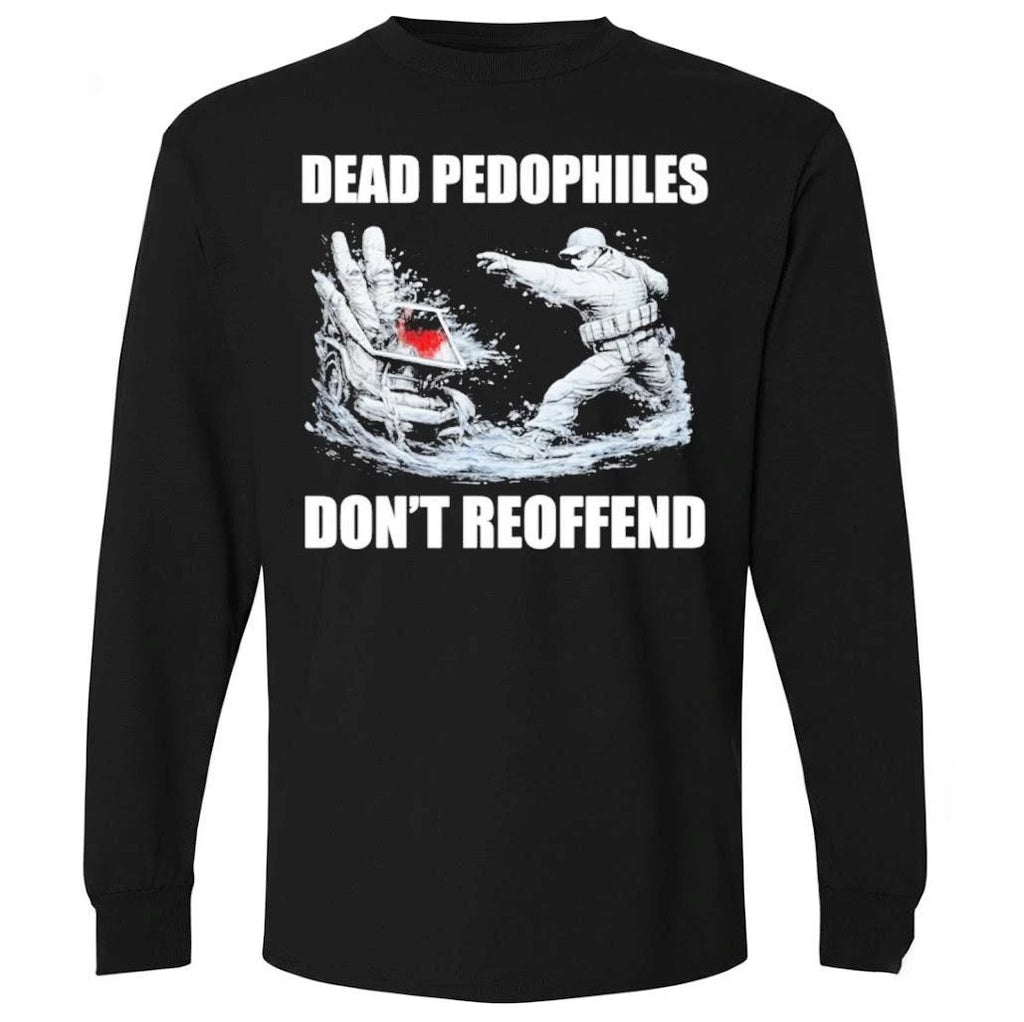 MagaMeg wearing Dead Pedophiles Don’t Reoffend Shirt