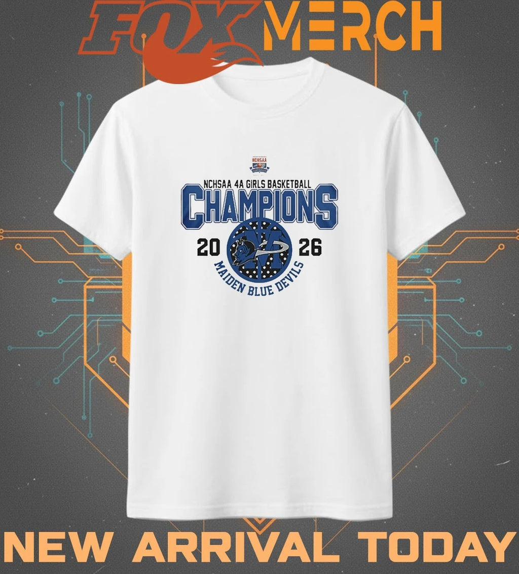 Maiden Blue Devils 2026 NCHSAA Women’s 4A Basketball Champions t-shirt