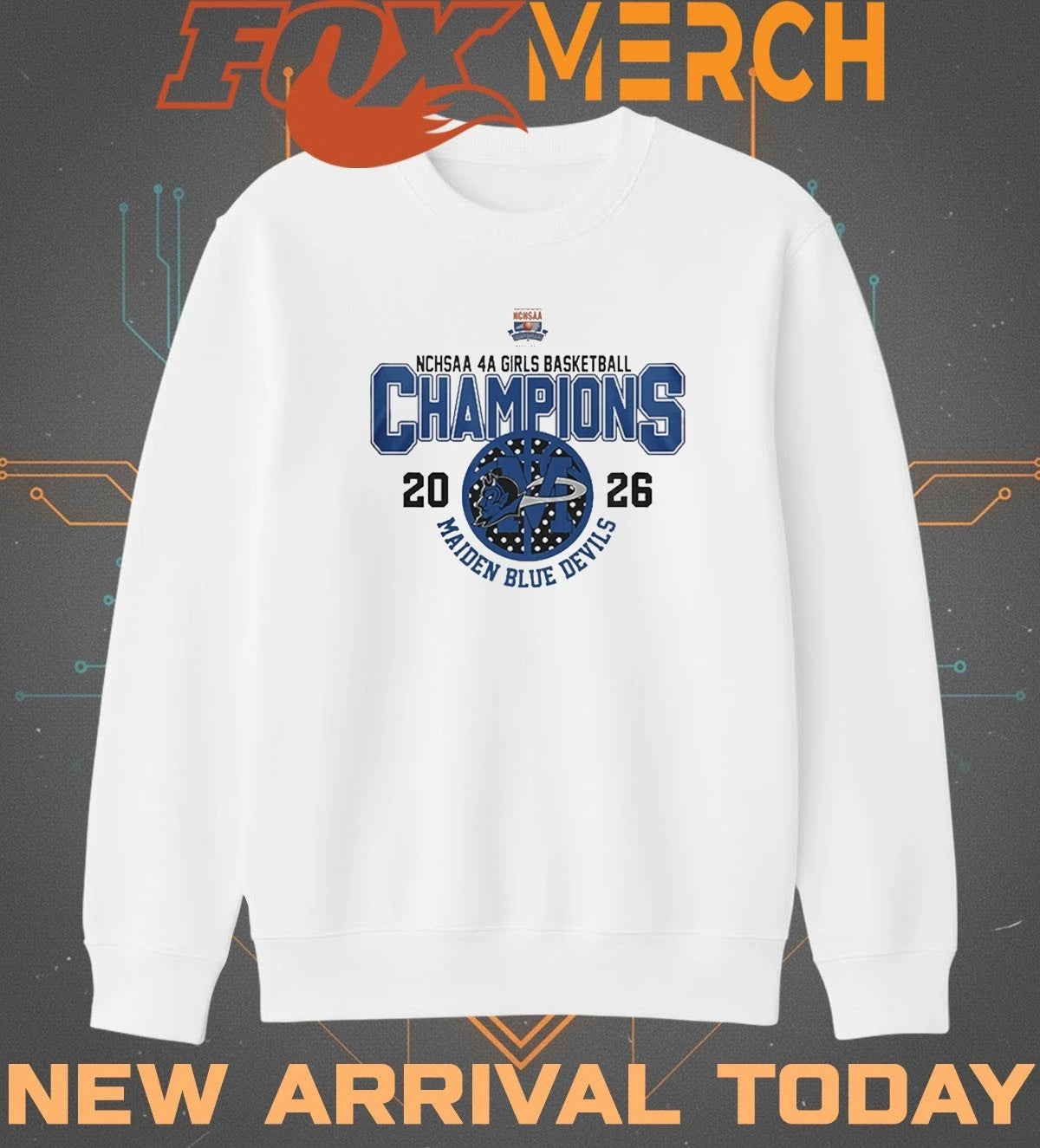 Maiden Blue Devils 2026 NCHSAA Women’s 4A Basketball Champions t-shirt
