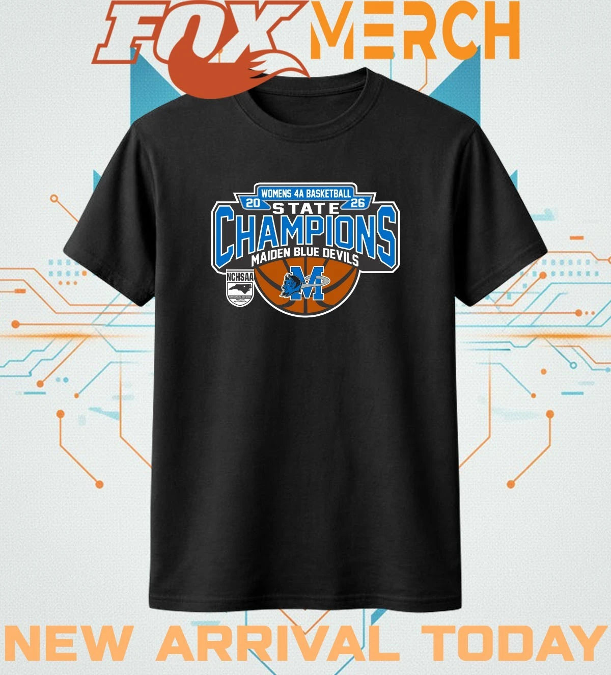 Maiden Blue Devils 2026 Women’s 4A Basketball State Champions t-shirt