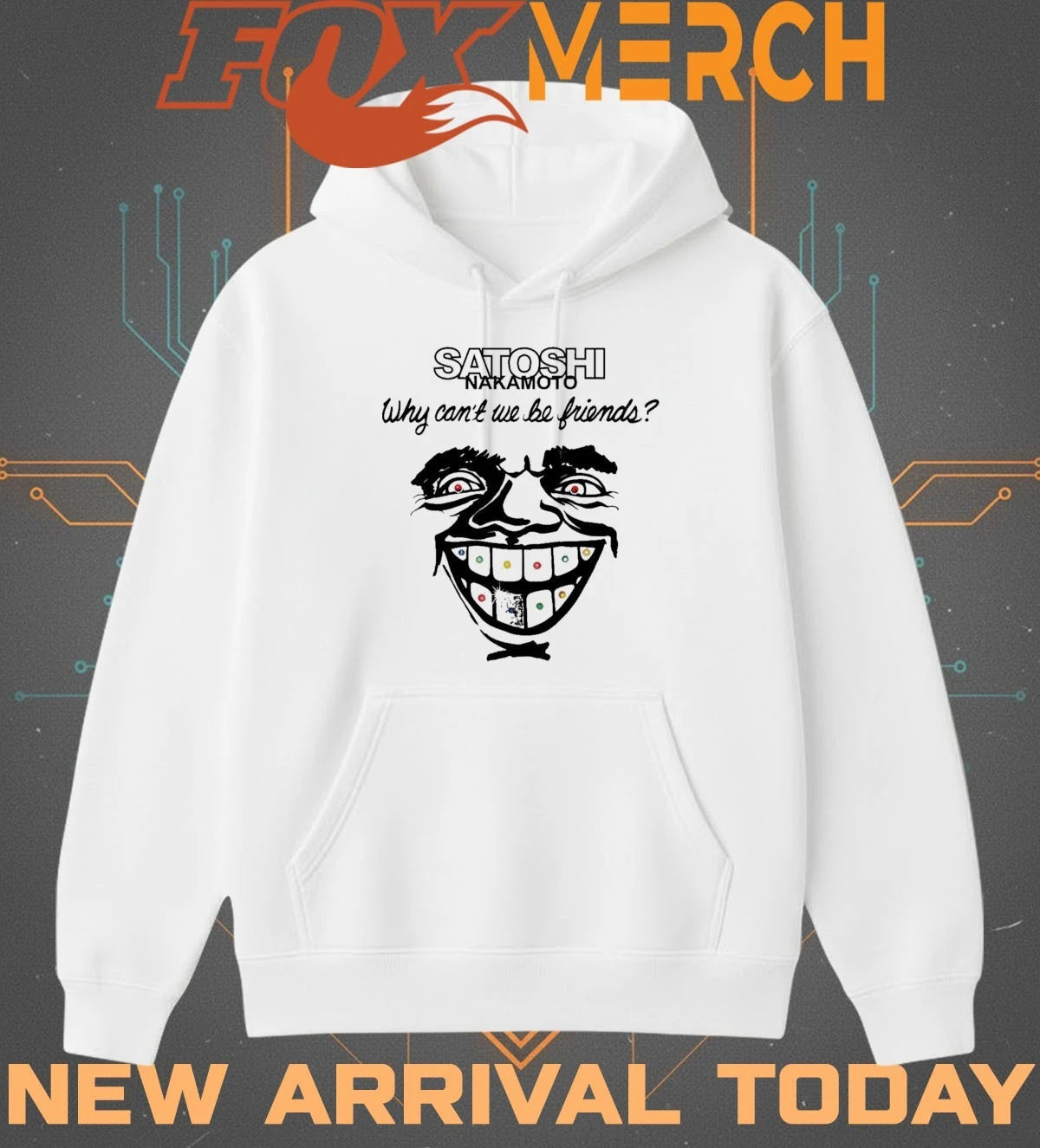 Malik monk wearing Satoshi Nakamoto why can’t we be friends t-shirt
