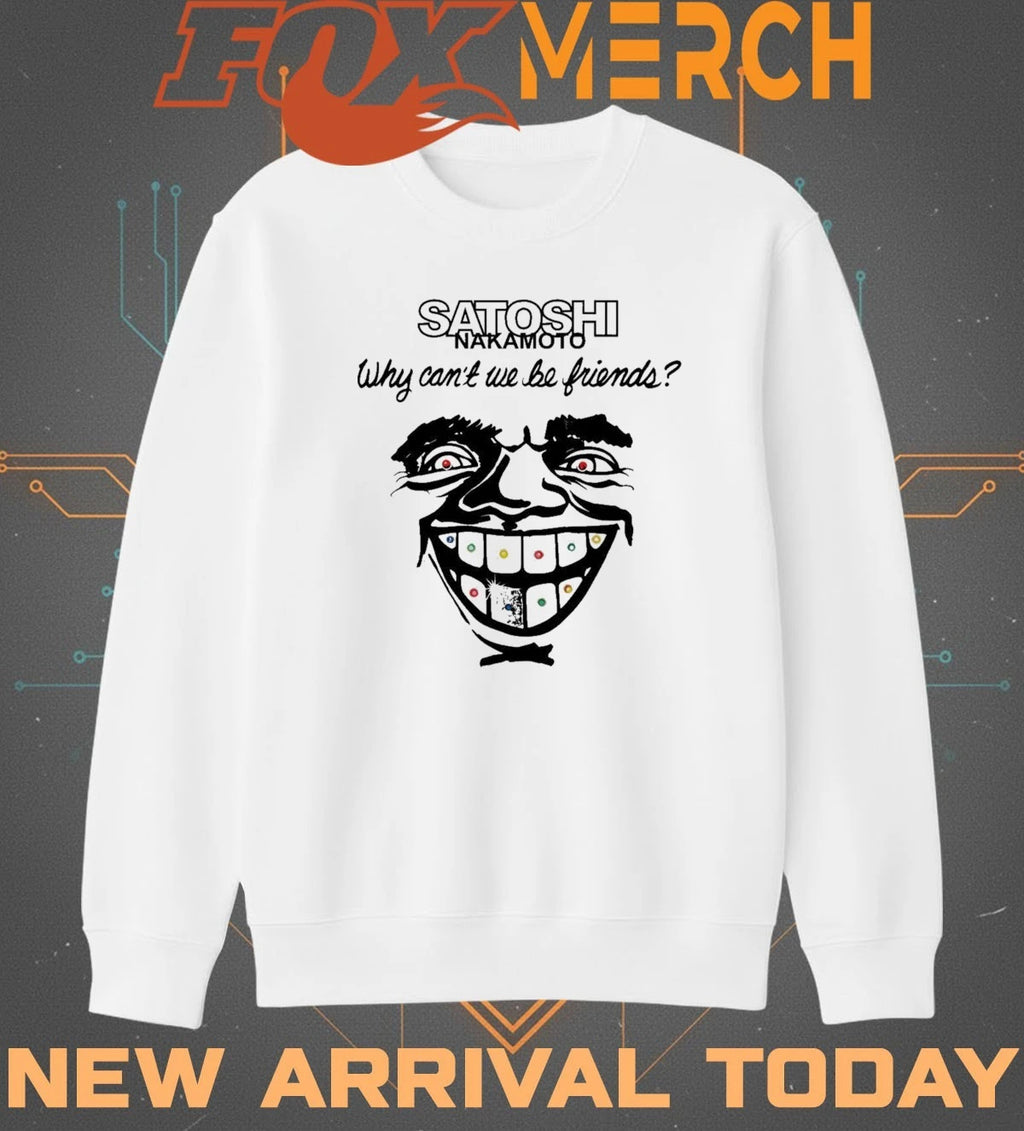 Malik monk wearing Satoshi Nakamoto why can’t we be friends t-shirt