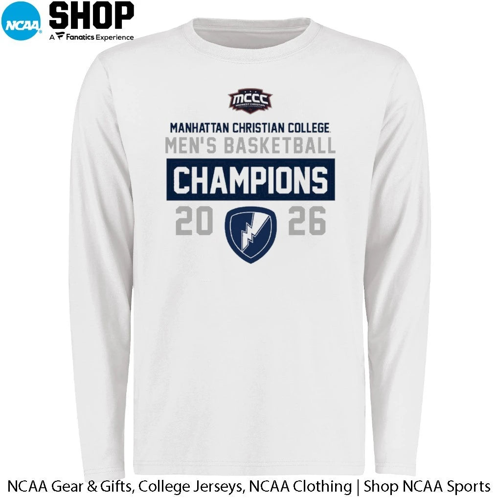 Manhattan Christian College Men’s Basketball 2026 MCCC Champions T-Shirt