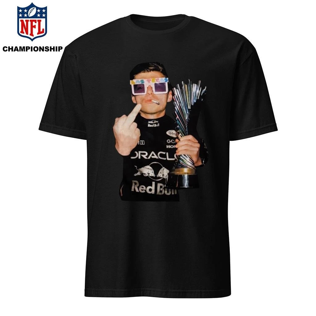 Max Verstappen Holding Trophy Middle Finger Shirt