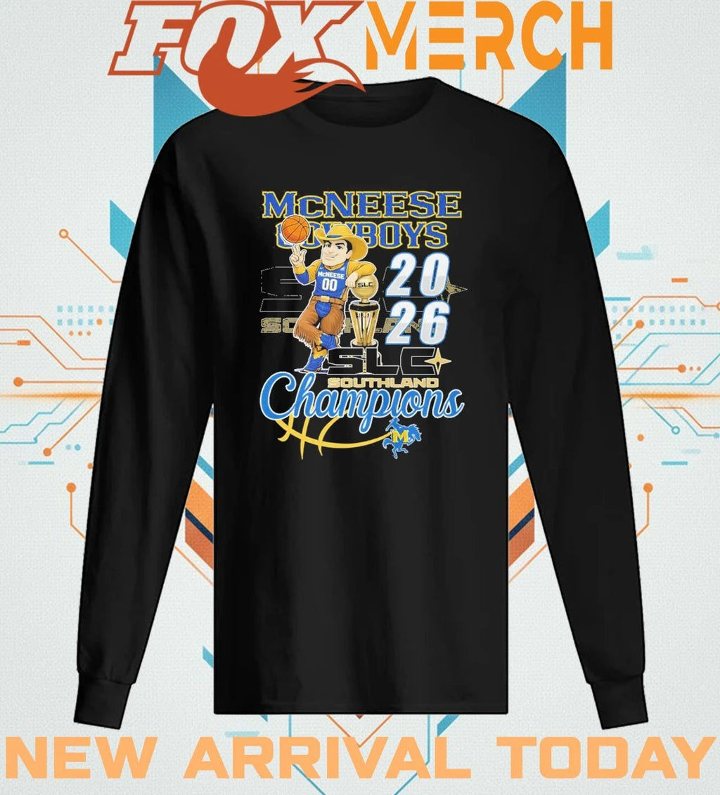 McNeese Cowboys 2026 Southland Champions mascot t-shirt