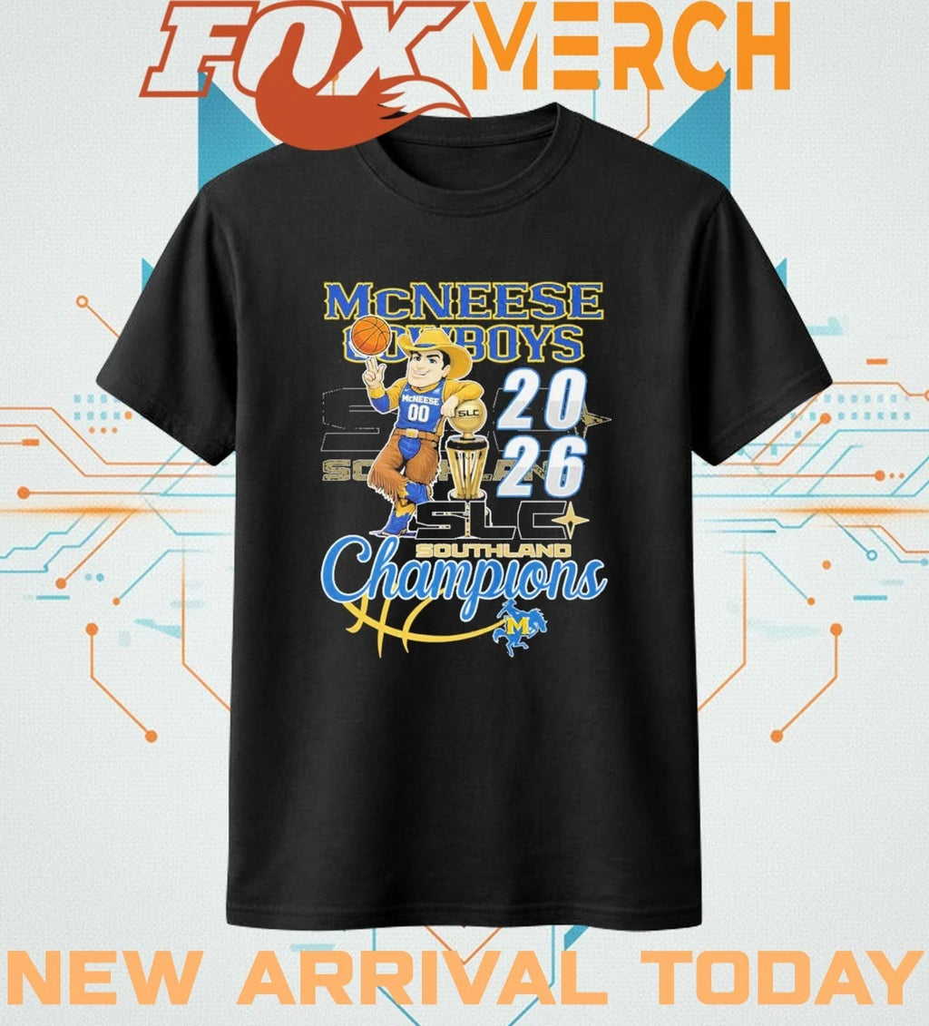 McNeese Cowboys 2026 Southland Champions mascot t-shirt