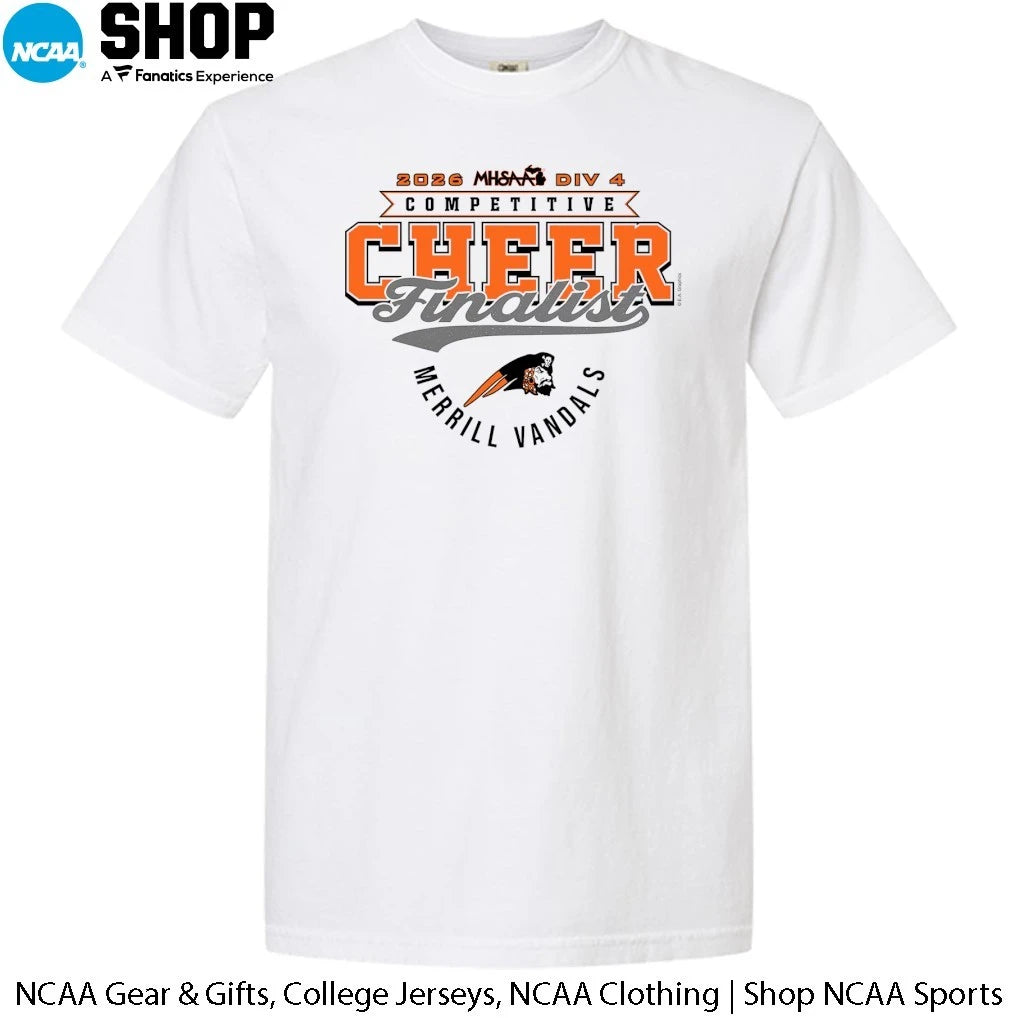 Merrill Vandals 2026 MHSAA DIV 4 Competitive Cheer Finalist T-Shirt