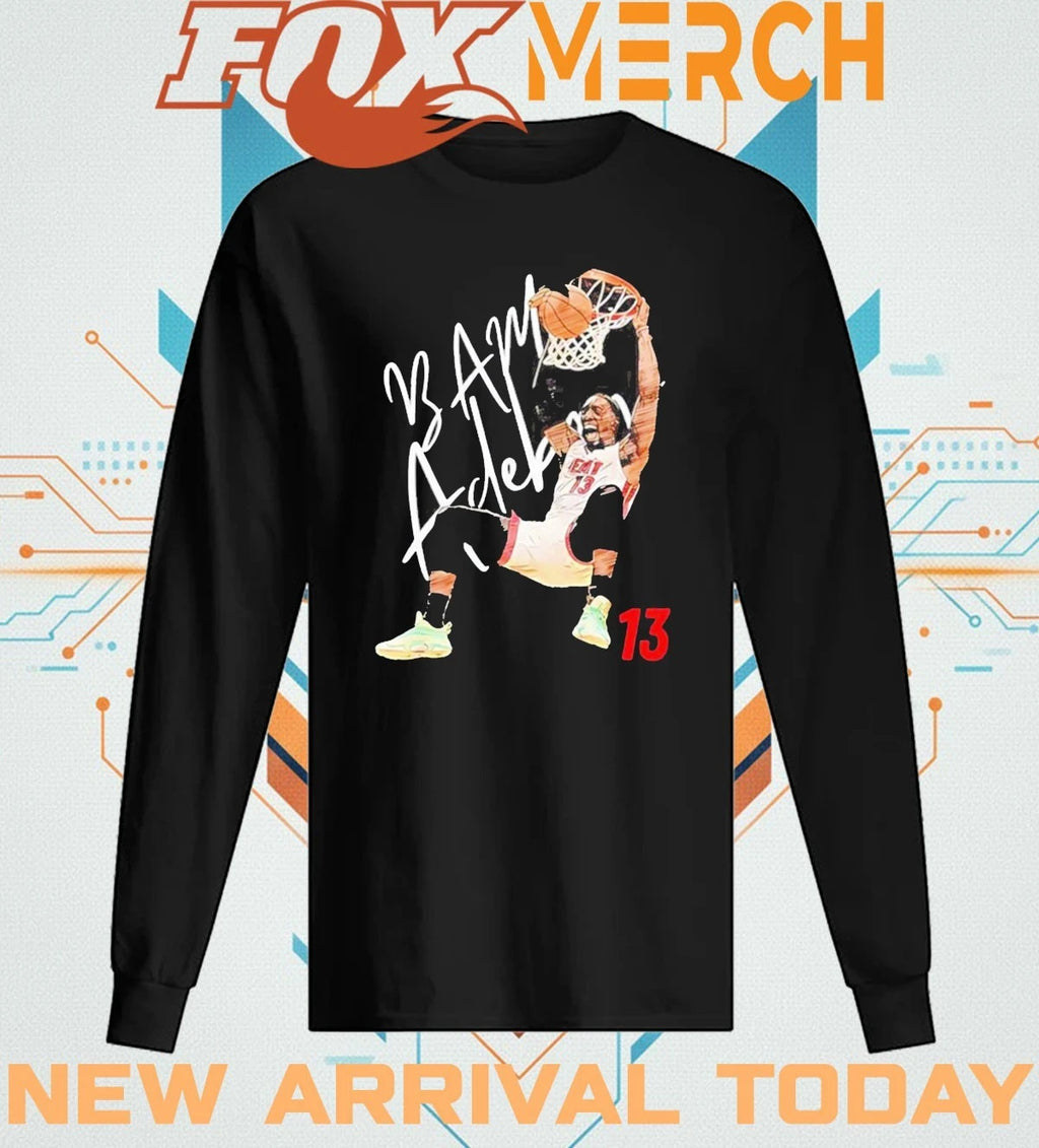 Miami Bam Adebayo #13 Dunk basketball cartoon t-shirt