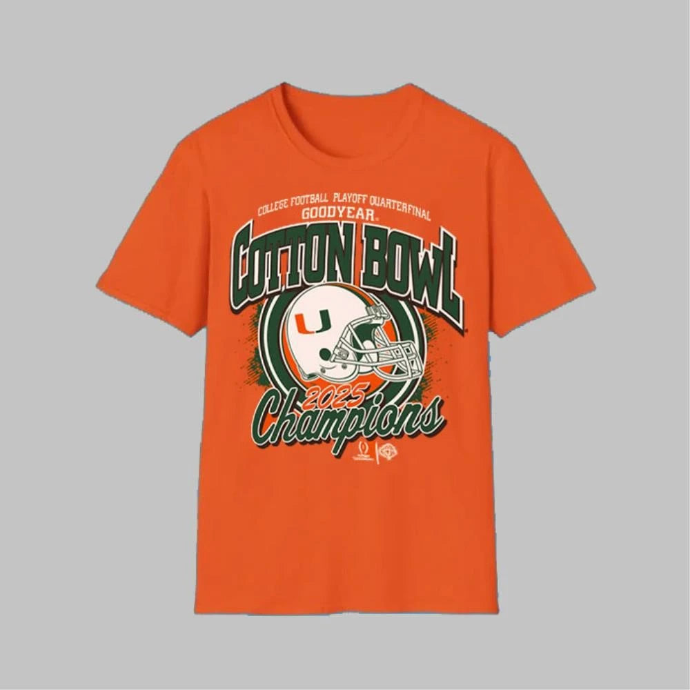 Miami College Football Playoff Quarterfinal Goodyear Cotton Bowl 2025 Champions Shirt