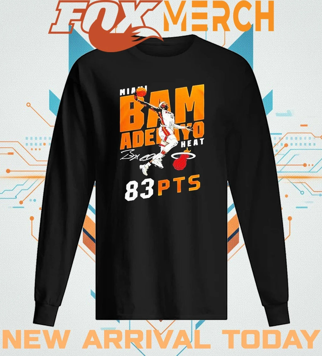 Miami Heat Adebayo 2026 celebarte 83 points history graphic t-shirt