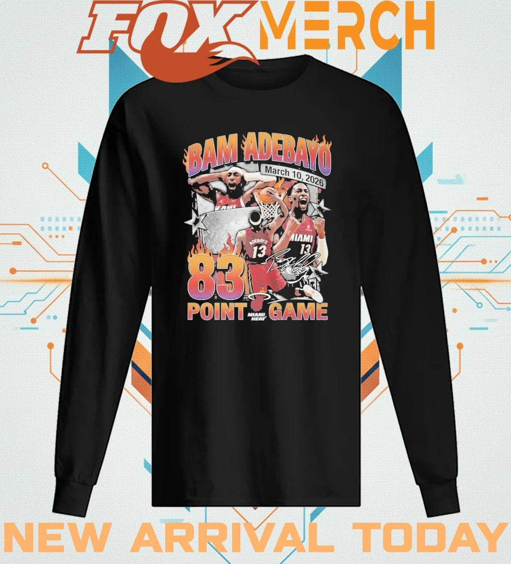 Miami Heat bam Adebayo 83 point game signature t-shirt