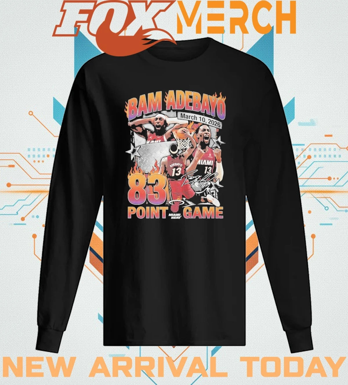 Miami Heat bam Adebayo 83 point game signature t-shirt