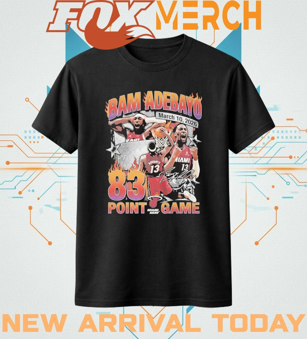 Miami Heat bam Adebayo 83 point game signature t-shirt