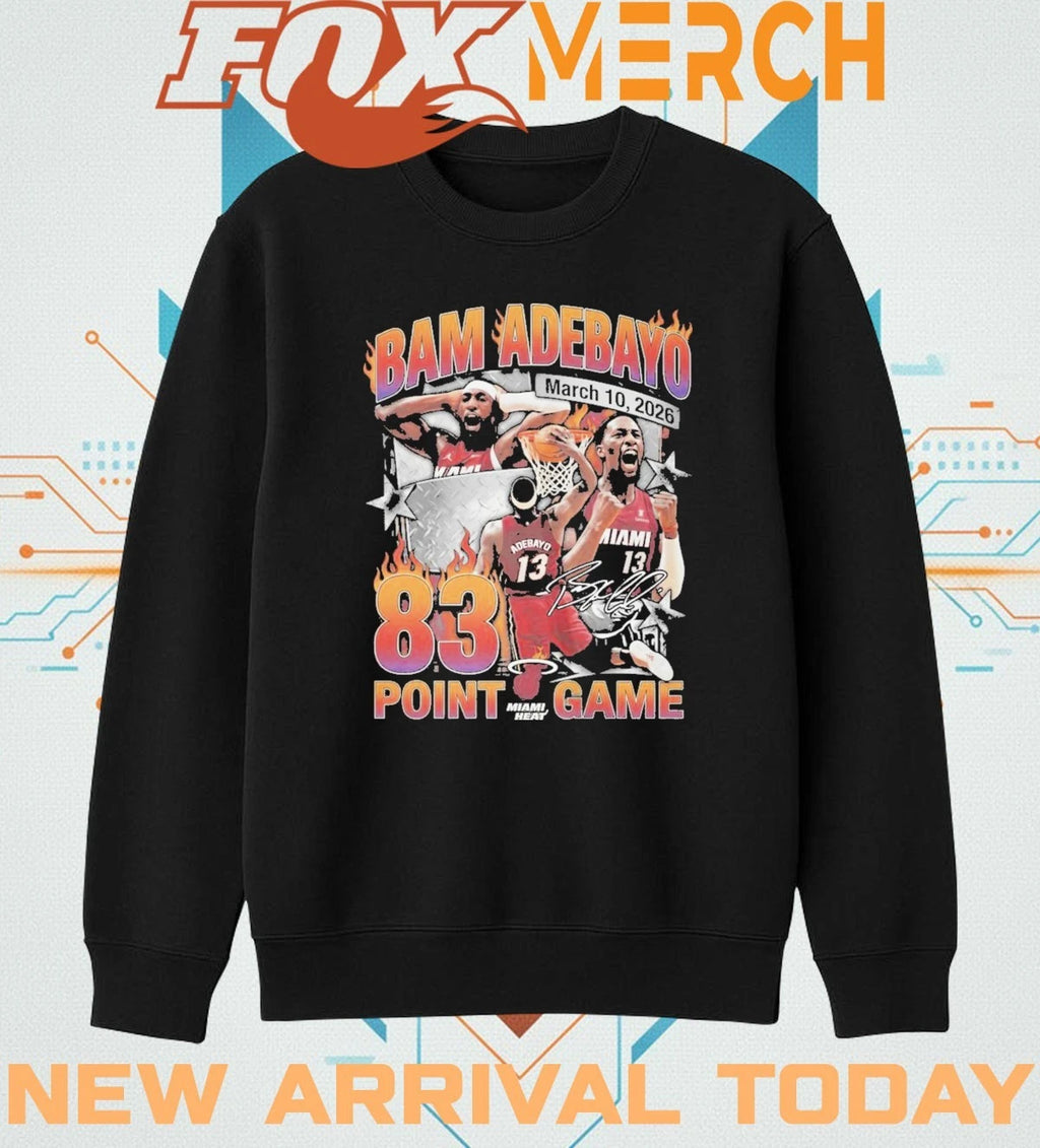 Miami Heat bam Adebayo 83 point game signature t-shirt