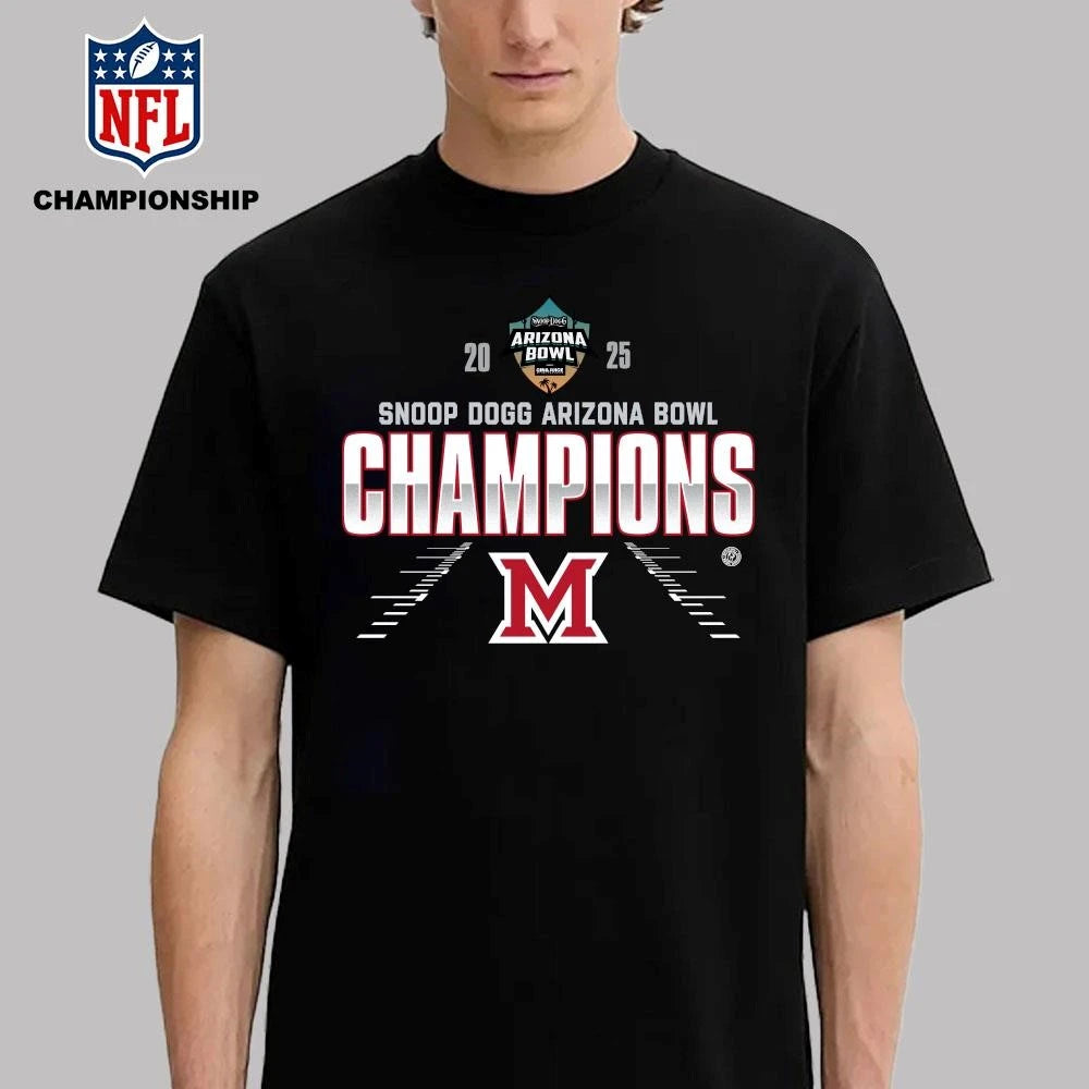 Miami RedHawks 2025 Snoop Dogg Arizona Bowl Champions Shirt