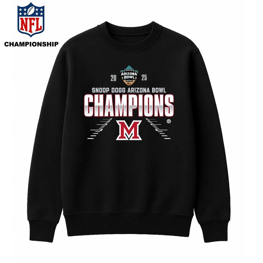 Miami RedHawks 2025 Snoop Dogg Arizona Bowl Champions Shirt
