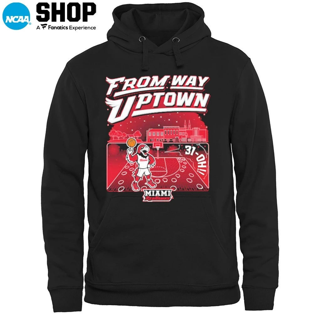 Miami RedHawks 2026 Men’s Basketball 31-OH From Way Uptown T-Shirt