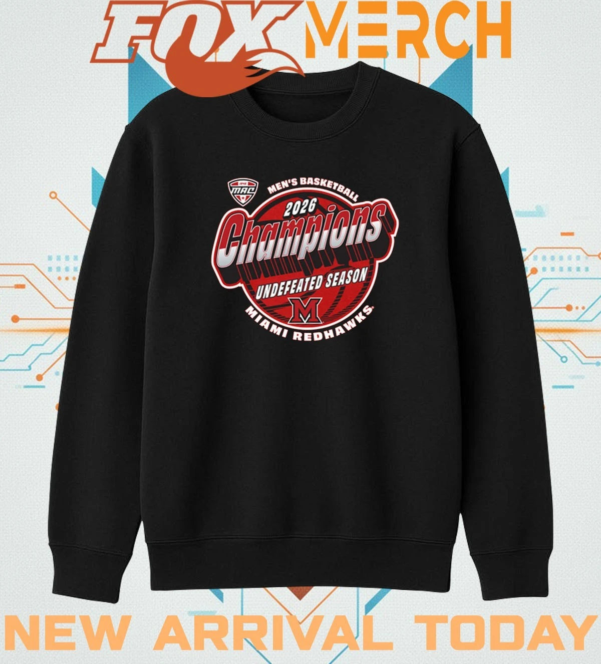 Miami RedHawks 2026 Men’s Basketball Undefeated Season MAC Champions t-shirt