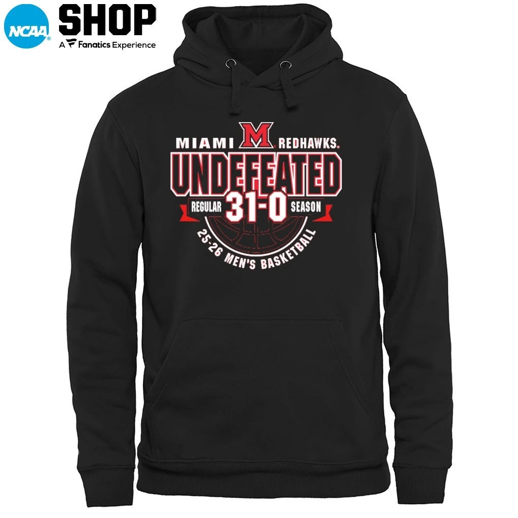Miami RedHawks 25-26 Men’s Basketball Undefeated 31-0 Regular Season T-Shirt