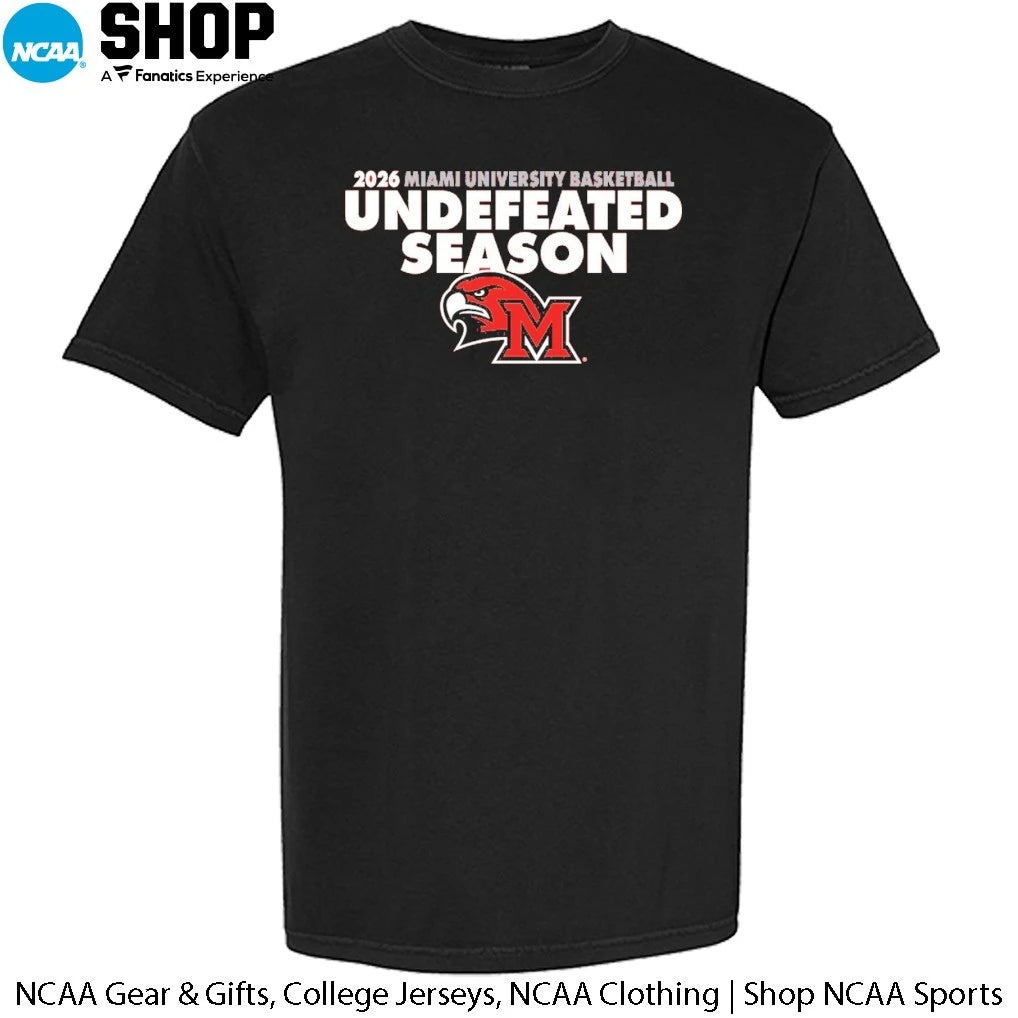 Miami RedHawks Basketball 2026 Undefeated Season Schedule T-Shirt