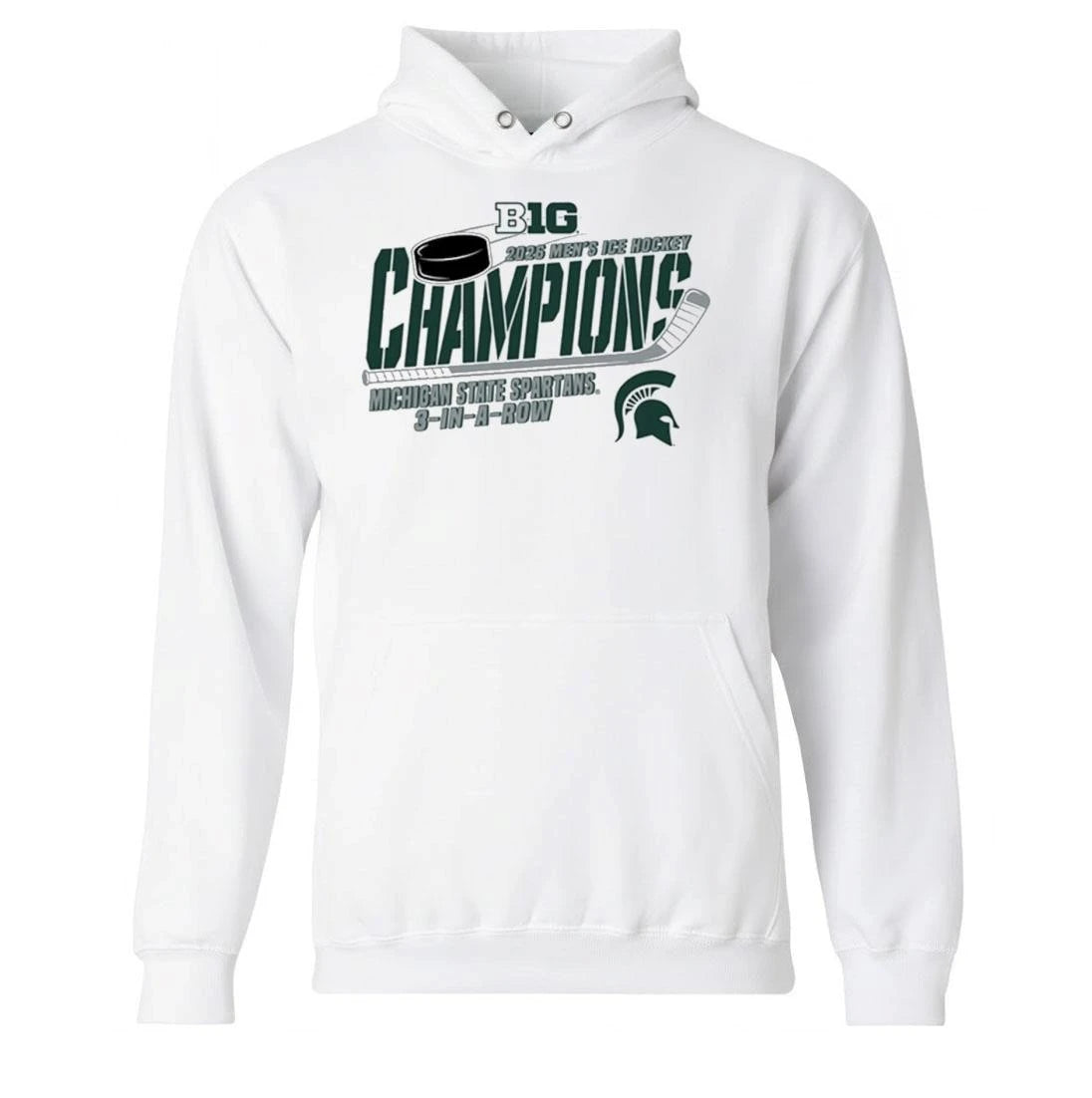 Michigan State Spartans 2026 Big Ten Hockey Champions 3 In A Row Shirt