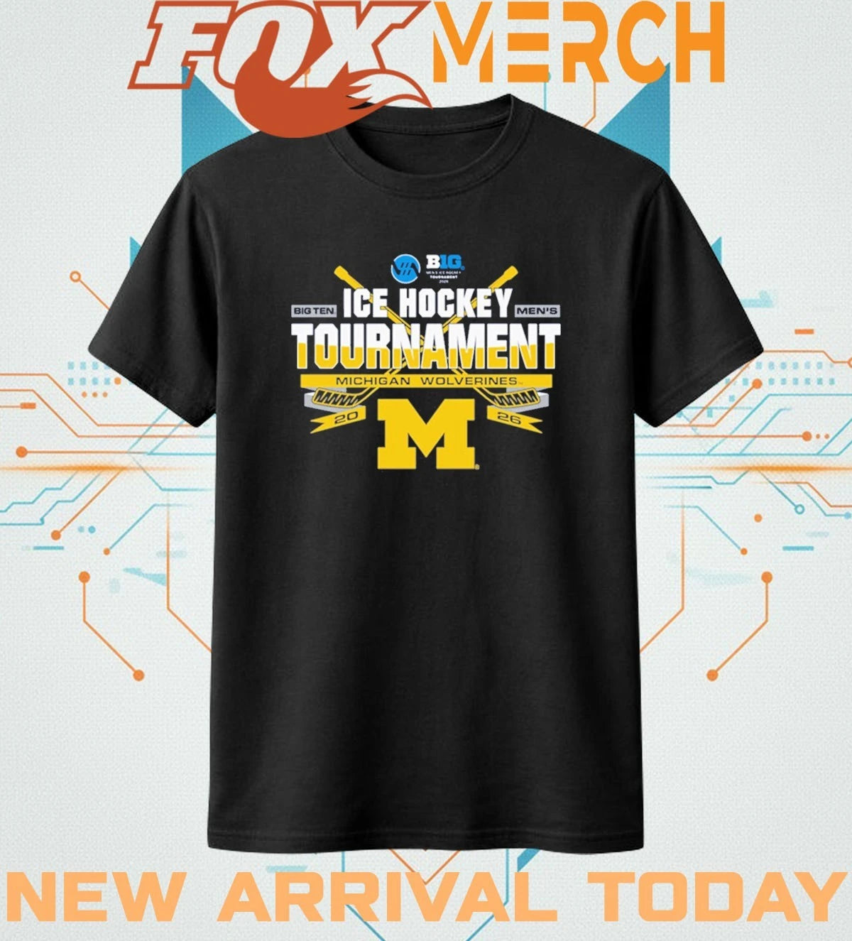 Michigan Wolverines 2026 Big Ten Hockey Championship Participant t-shirt
