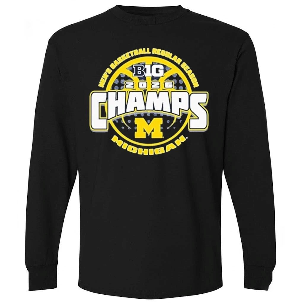 Michigan Wolverines 2026 Big Ten Men’s Basketball Regular Season Champs Shirt