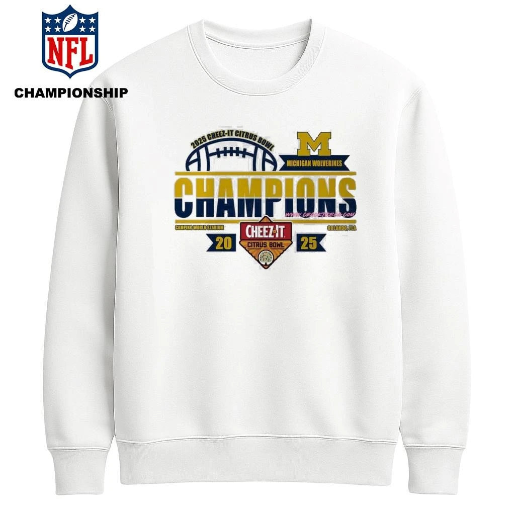 Michigan Wolverines Football 2025 Cheez-It Citrus Bowl Champions Locker Room Shirt