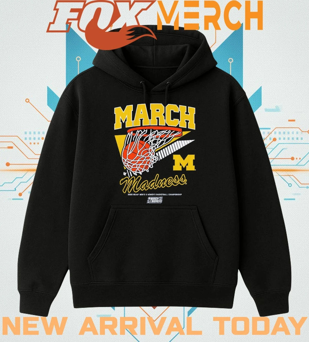 Michigan Wolverines MBB &amp; WBB 2026 March Madness Retro Swish t-shirt