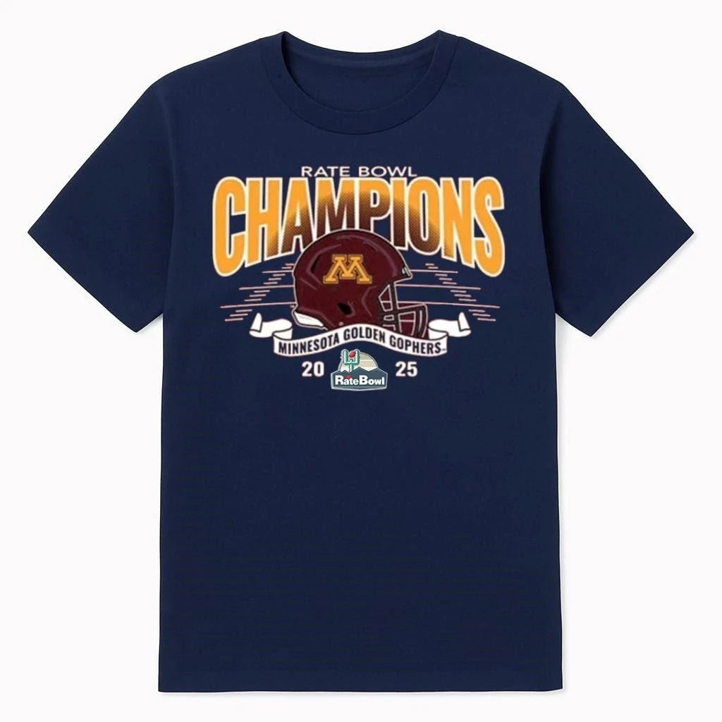 Minnesota Golden Gophers Blue 84 2025 Rate Bowl Football Champions Vintage Maroon Shirt