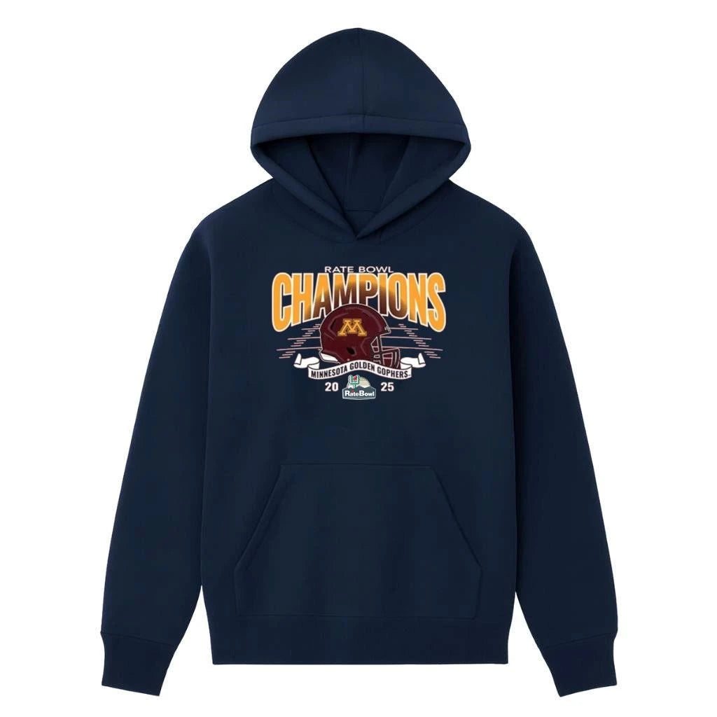 Minnesota Golden Gophers Blue 84 2025 Rate Bowl Football Champions Vintage Maroon Shirt