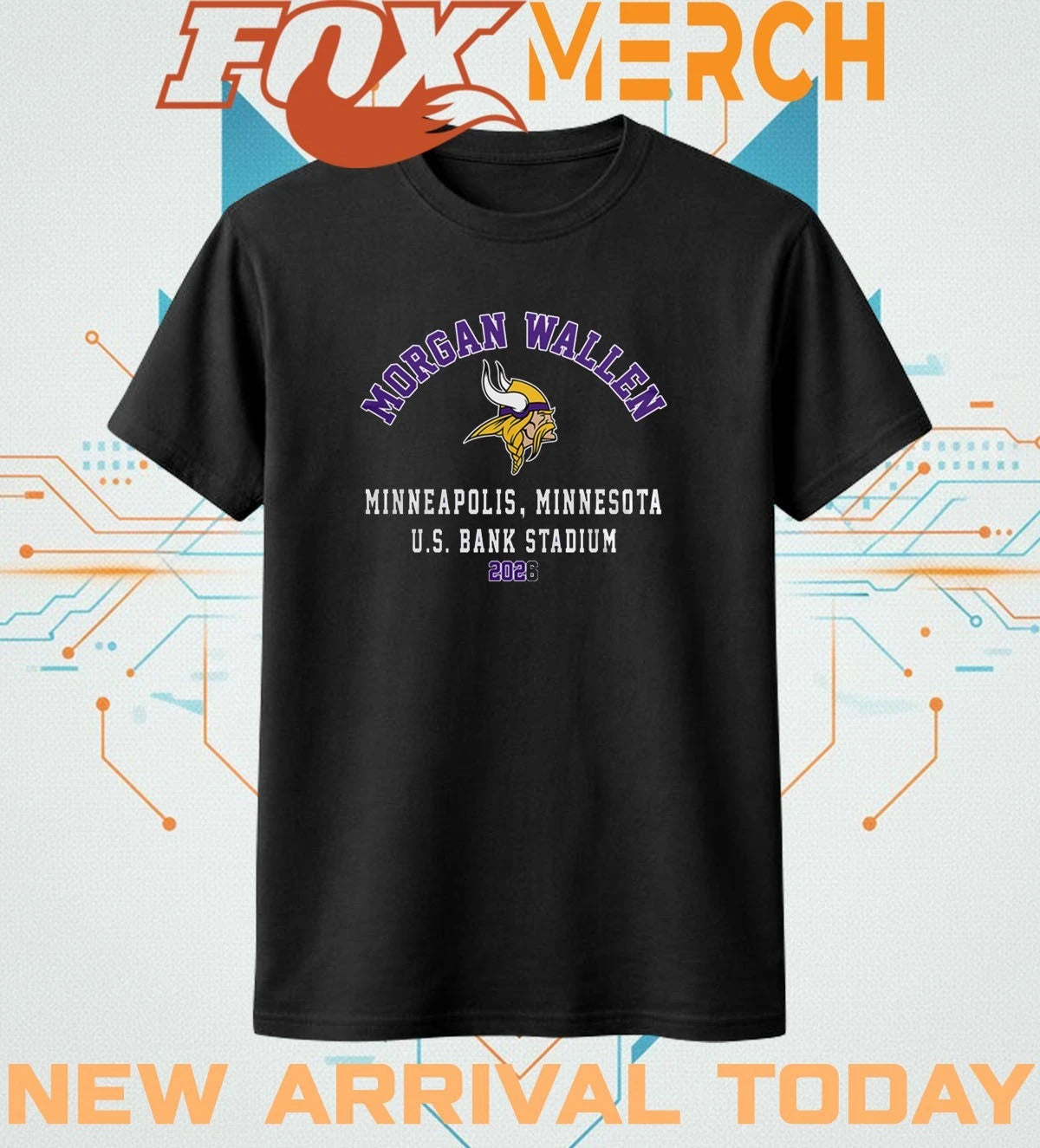 Minnesota Vikings 2026 Exclusive Morgan Wallen t-shirt