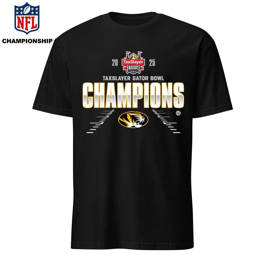 Missouri Tigers 2025 TaxSlayer Gator Bowl Champions Shirt