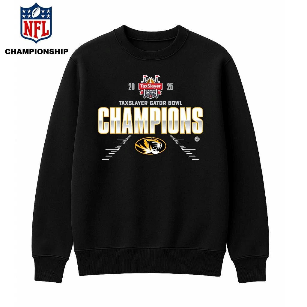 Missouri Tigers 2025 TaxSlayer Gator Bowl Champions Shirt