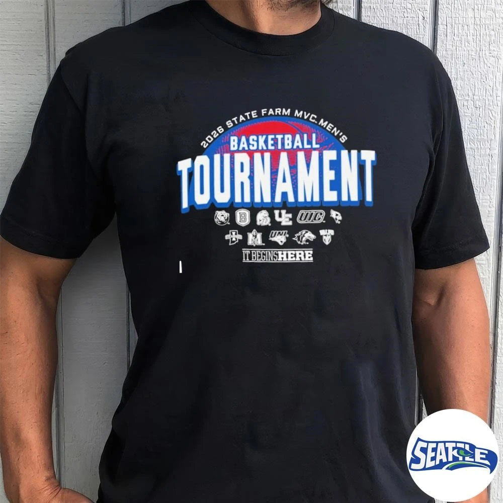 Missouri Valley Conference 2026 State Farm MVC Men’s Basketball Championship It Begins Here shirt