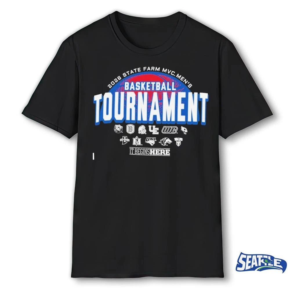 Missouri Valley Conference 2026 State Farm MVC Men’s Basketball Championship It Begins Here shirt