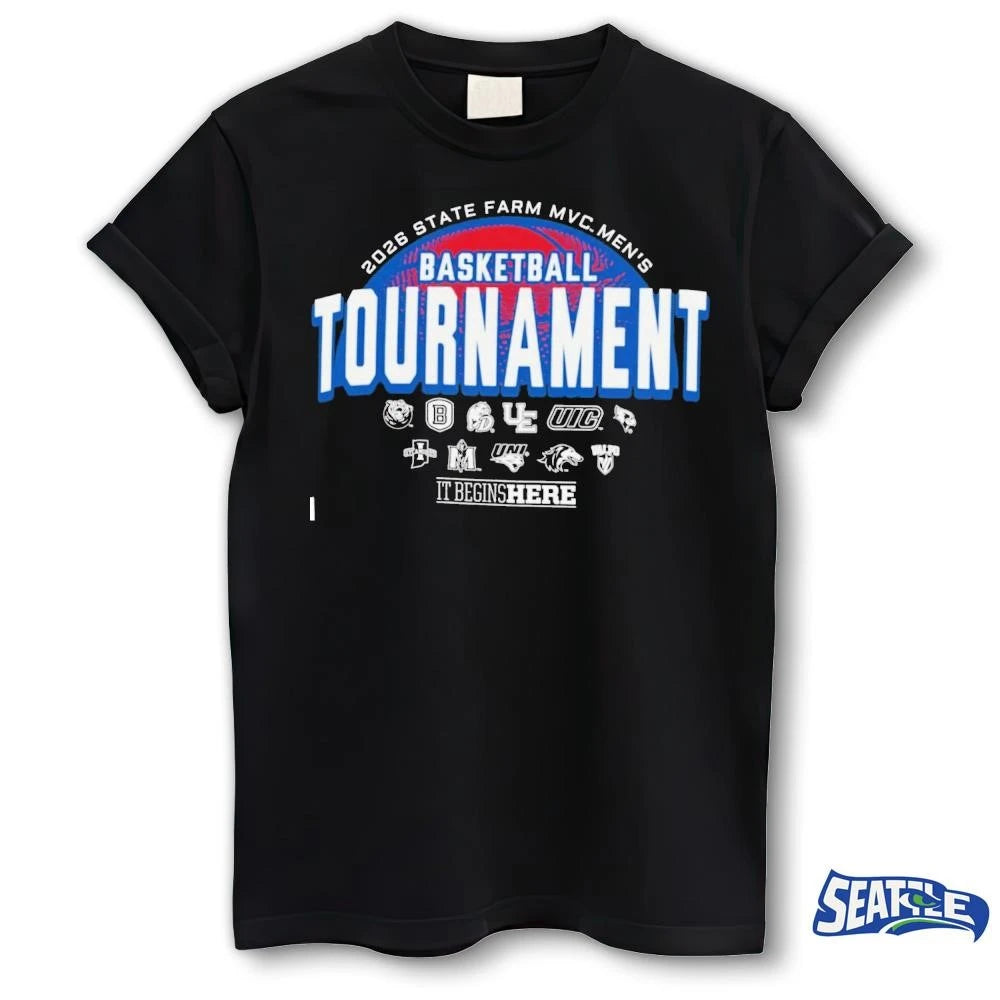 Missouri Valley Conference 2026 State Farm MVC Men’s Basketball Championship It Begins Here shirt