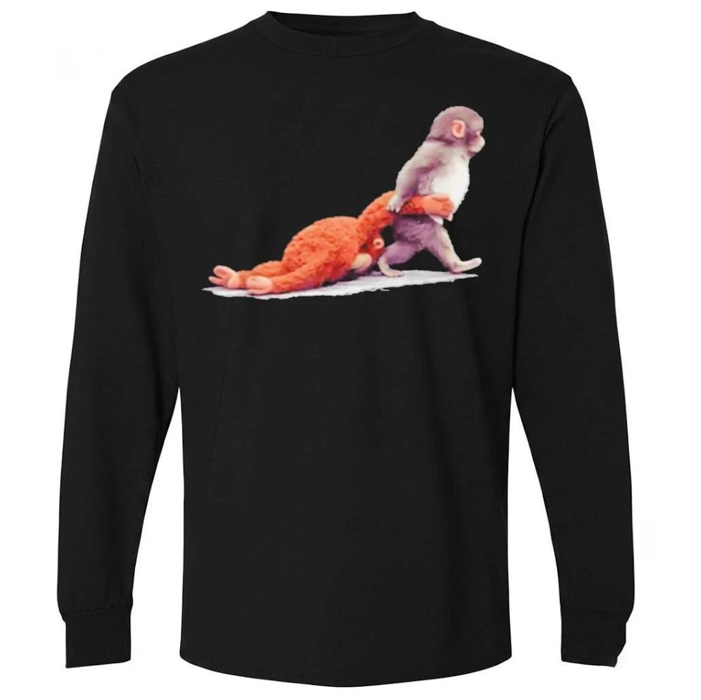 Monkey Punch Baby Monkey Holding Plush Toy Shirt