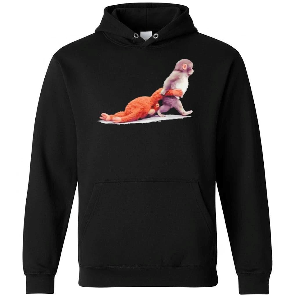 Monkey Punch Baby Monkey Holding Plush Toy Shirt