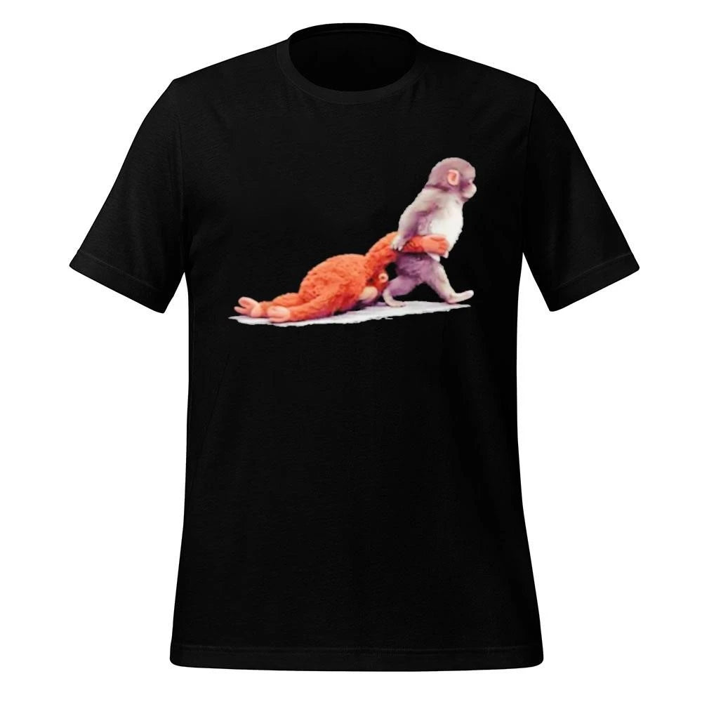 Monkey Punch Baby Monkey Holding Plush Toy Shirt